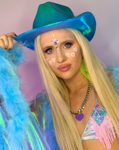 AE Gunslinger Iridescent Cowboy Hat 21 AE Gunslinger Iridescent Cowboy Hat -ravewonder shop 103