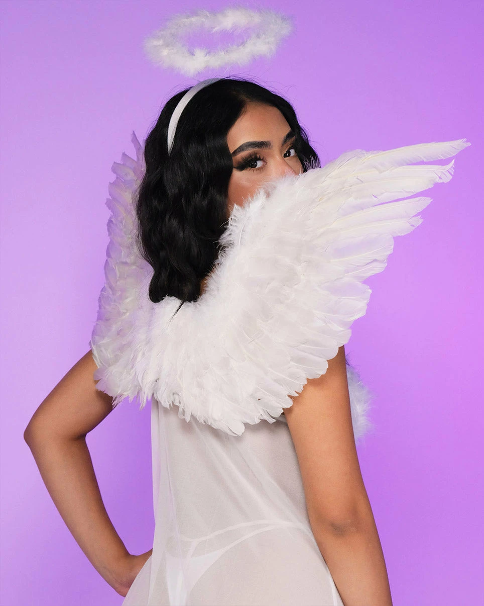Leg Avenue White Wings & Halo Accessory Kit 1 Leg Avenue White Wings & Halo Accessory Kit