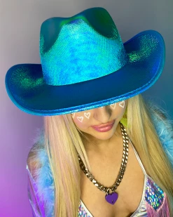AE Gunslinger Iridescent Cowboy Hat 20 AE Gunslinger Iridescent Cowboy Hat -ravewonder shop 117