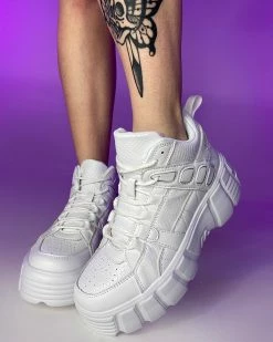 Berness Shoes White Elevated Platform Sneakers -ravewonder shop 13 62d2483e 0da1 4b66 bccc 1c03a2575be5