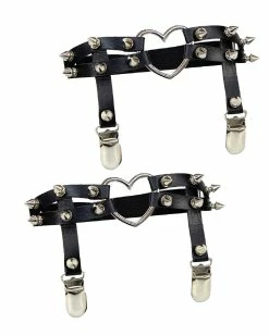 AE 2pc Heart Spiked Faux Leather Leg Garters 12 AE 2pc Heart Spiked Faux Leather Leg Garters -ravewonder shop 14 60f29d50 d770 4d53 8063 70bc7a0549d1