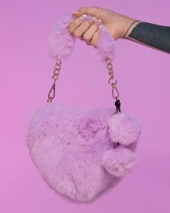 AE In Love With You Fuzzy Heart Purse