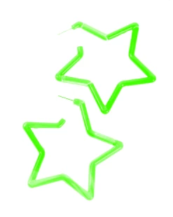 AE Neon Retro Star Acrylic Earrings -ravewonder shop 17 01c64eb7 5d1a 4053 aa2f d8a5cee6b774