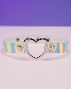 AE Holographic Choker With Heart Ring