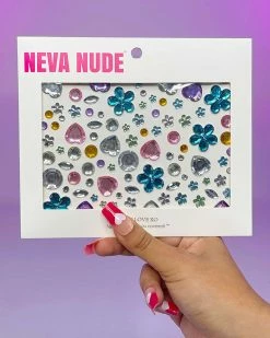 Neva Nude Woodstock Multicolor Pastel Crystal Face Jewels