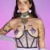 Daisy's Corsets Lavender Fishnet Waist Cincher