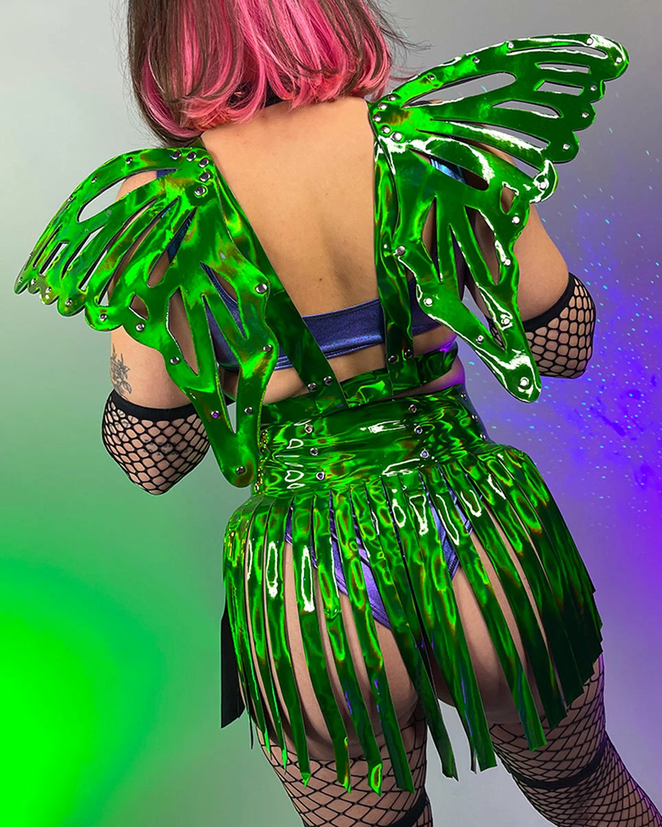Daisy's Corsets Green Envy Fairy Fringe Skirt 2 Daisy's Corsets Green Envy Fairy Fringe Skirt - Image 2