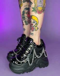 ravewonder shop 44 Anthony Wang Shiny Black Space Candy Chain Sneakers