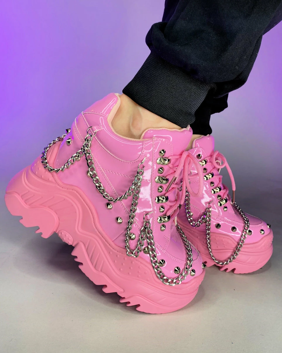Anthony Wang Baby Pink Space Candy Chain Sneakers 6 Anthony Wang Baby Pink Space Candy Chain Sneakers - Image 4