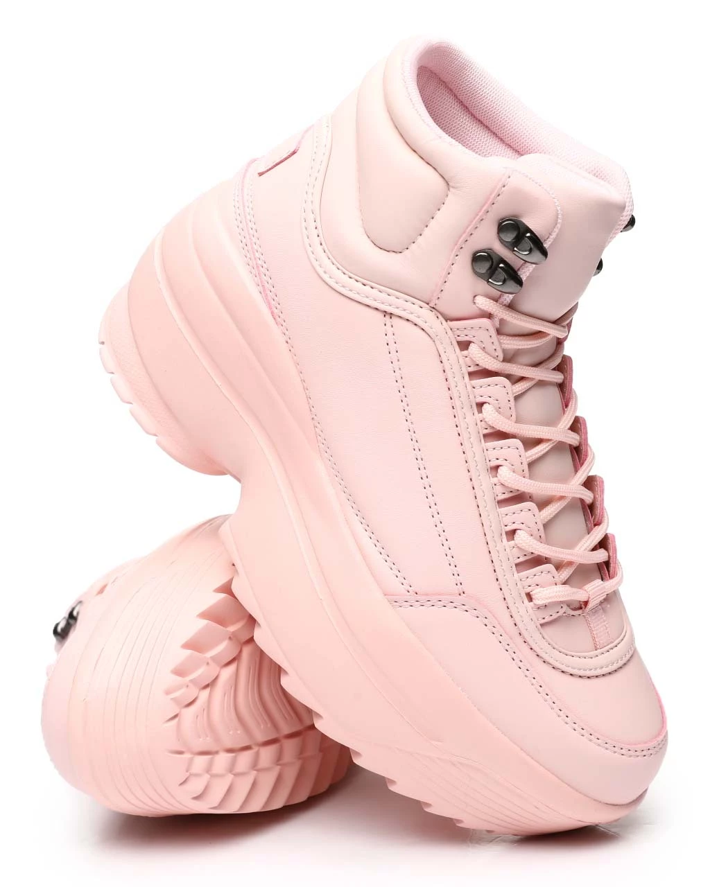 Berness Shoes Baby Pink High Livin' Hi Top Sneakers 4 Berness Shoes Baby Pink High Livin' Hi Top Sneakers - Image 2
