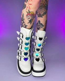 Pleasers Demonia Emily White Heart-Buckle Boots 15 Pleasers Demonia Emily White Heart-Buckle Boots -ravewonder shop 27 7625078b c79a 40cb bb6e c9efe8ffa0c4