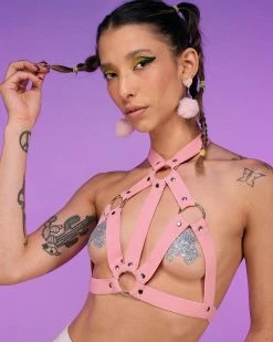 Daisy's Corsets Pretty In Pink Stretchy Harness Top