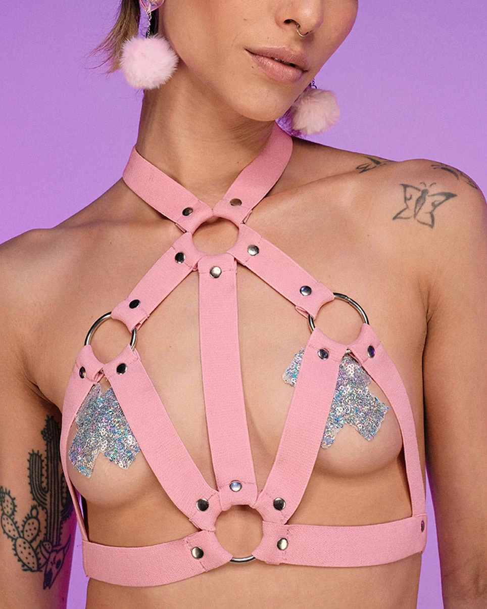 Daisy's Corsets Pretty In Pink Stretchy Harness Top 2 Daisy's Corsets Pretty In Pink Stretchy Harness Top - Image 2