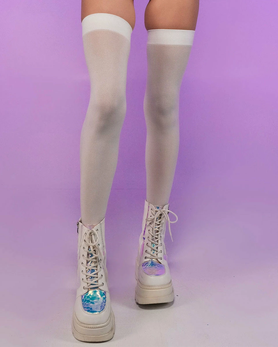 Music Legs Opaque Thigh Highs 2 Music Legs Opaque Thigh Highs - Image 2