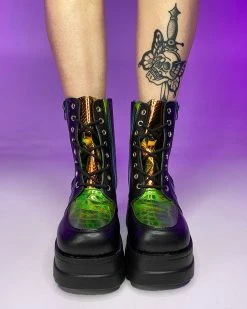 AE Golden Viper Black Platform Boots -ravewonder shop 2 bfe45ee1 a760 4d7f 8131 b7e42591b6fa