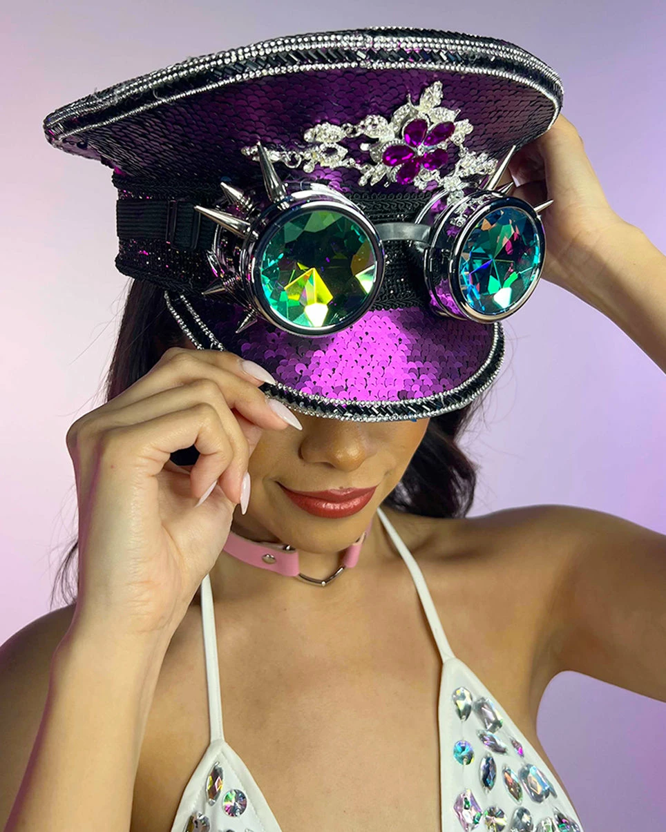 KBW Desert Royal Sequin Captain Hat 1 KBW Desert Royal Sequin Captain Hat