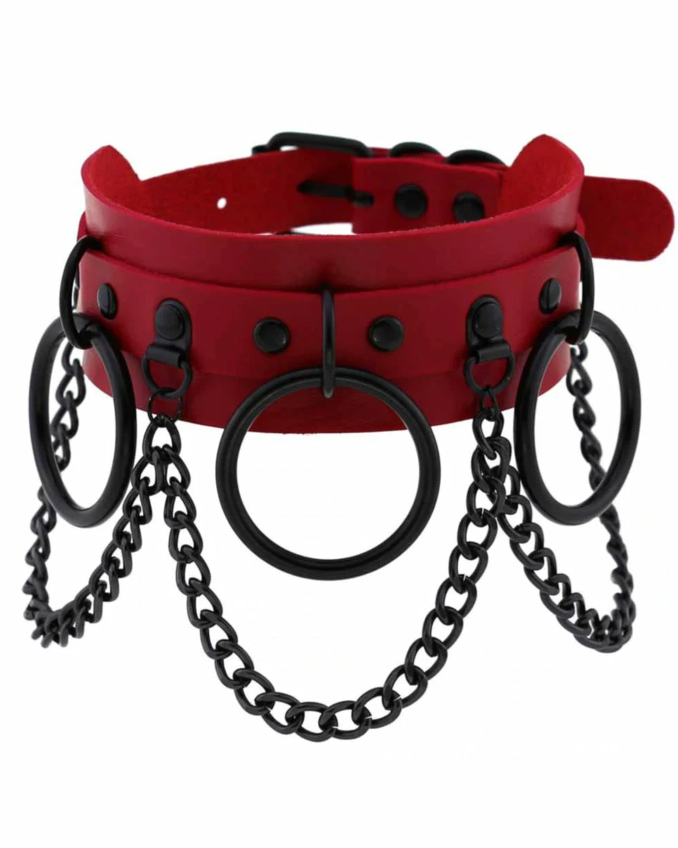 AE Chain Jane Faux Leather Choker 2 AE Chain Jane Faux Leather Choker - Image 2