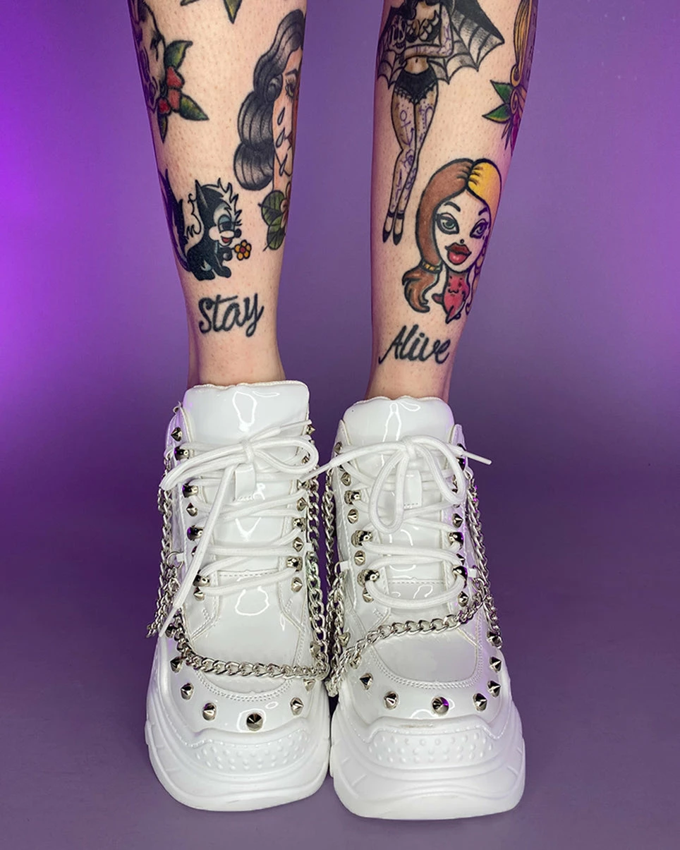 Anthony Wang Patent White Space Candy Chain Sneakers 4 Anthony Wang Patent White Space Candy Chain Sneakers - Image 2