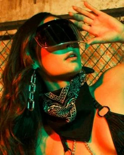 AE Basic Paisley Face Bandanna Mask -ravewonder shop 30 2dc16819 2632 4aec 80fc dbf79405745f