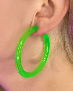 AE Neon Retro Circle Hoops Acrylic Earrings -ravewonder shop 32