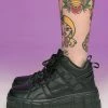 Berness Shoes Black Elevated Platform Sneakers