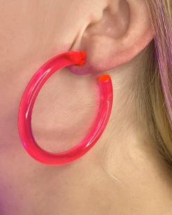AE Neon Retro Circle Hoops Acrylic Earrings -ravewonder shop 33