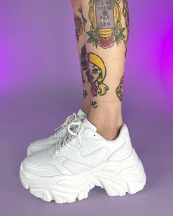 Berness Shoes White Flexx Platform Sneakers