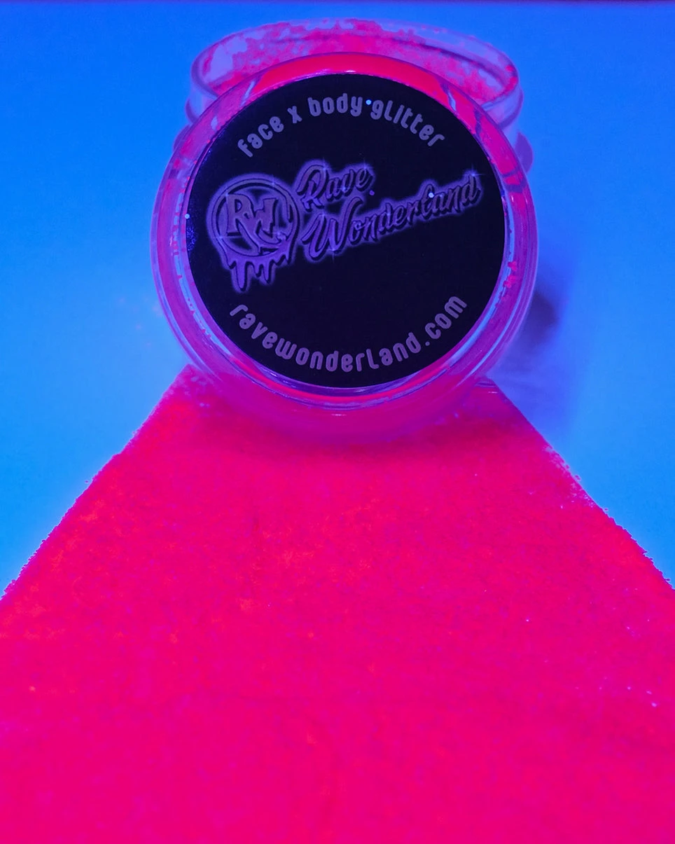 Xucai Neon Pink Black Light Reactive Fine Glitter 2 Xucai Neon Pink Black Light Reactive Fine Glitter - Image 2