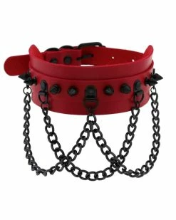 AE Spike & Chains Faux Leather Choker -ravewonder shop 3 bbed6724 c89c 4cc8 bb4a c2e2ed21a036
