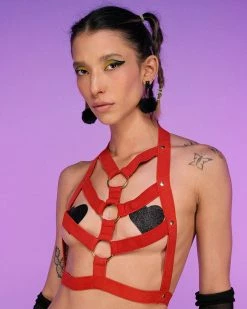 Daisy's Corsets Scarlet Ecstasy Stretchy Harness Top