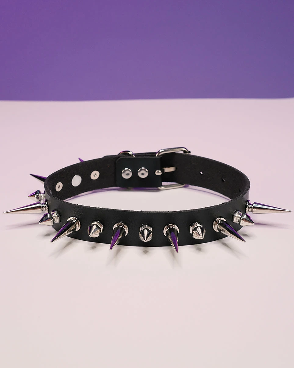 AE Not Too Close Spiked Choker 1 AE Not Too Close Spiked Choker