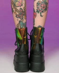 AE Golden Viper Black Platform Boots -ravewonder shop 44 ebaea9a0 4ce2 407b bb45 807f170578b4