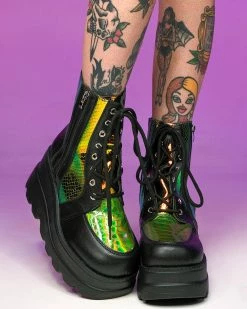 AE Golden Viper Black Platform Boots -ravewonder shop 46 73c5f623 da08 433c bc0e 286e582b1815
