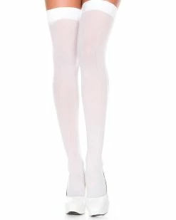 Music Legs Opaque Thigh Highs 13 Music Legs Opaque Thigh Highs -ravewonder shop 4745 white modified 1
