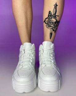 Berness Shoes White Elevated Platform Sneakers -ravewonder shop 4 2f05c5a0 c44b 4439 96da 9ee52c4929fd