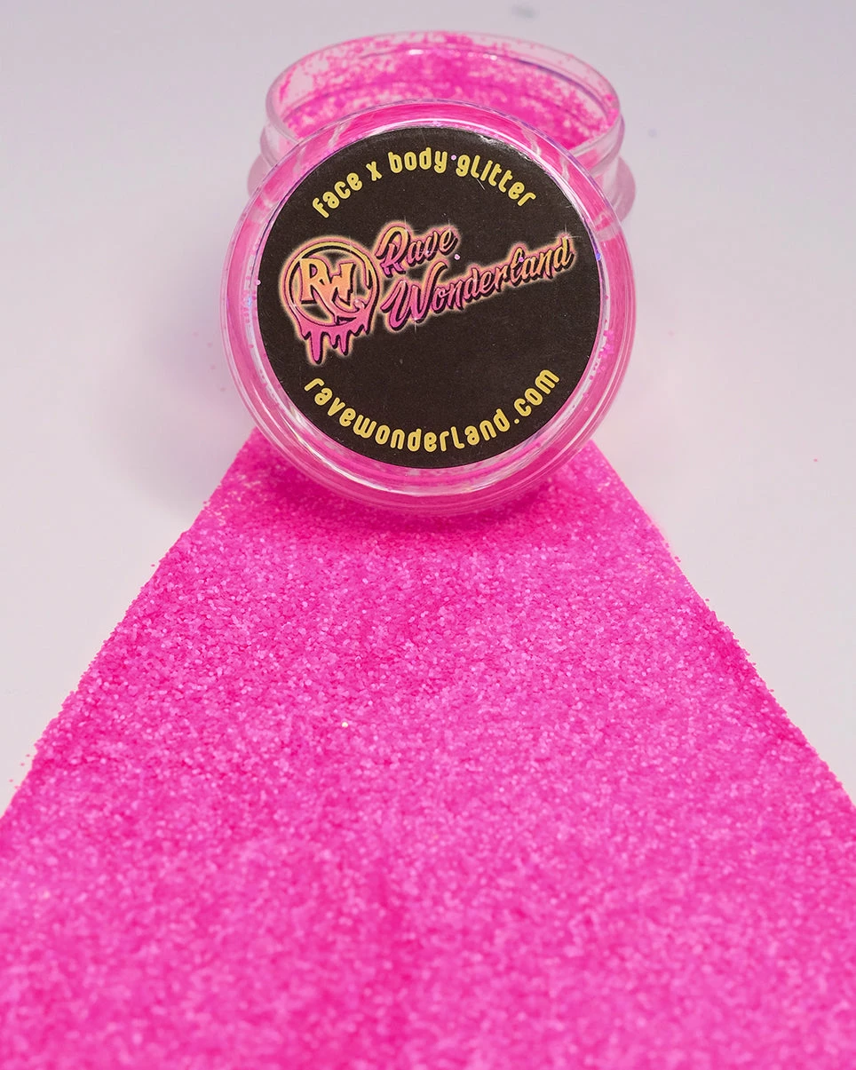 Xucai Neon Pink Black Light Reactive Fine Glitter 1 Xucai Neon Pink Black Light Reactive Fine Glitter