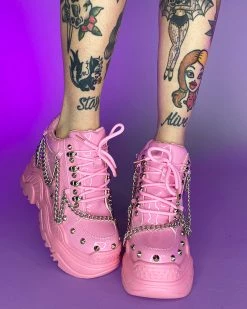 Anthony Wang Baby Pink Space Candy Chain Sneakers