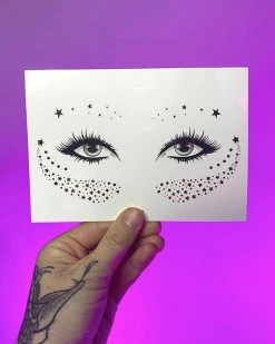 AE Born From Stardust Gold Temporary Face Tattoo