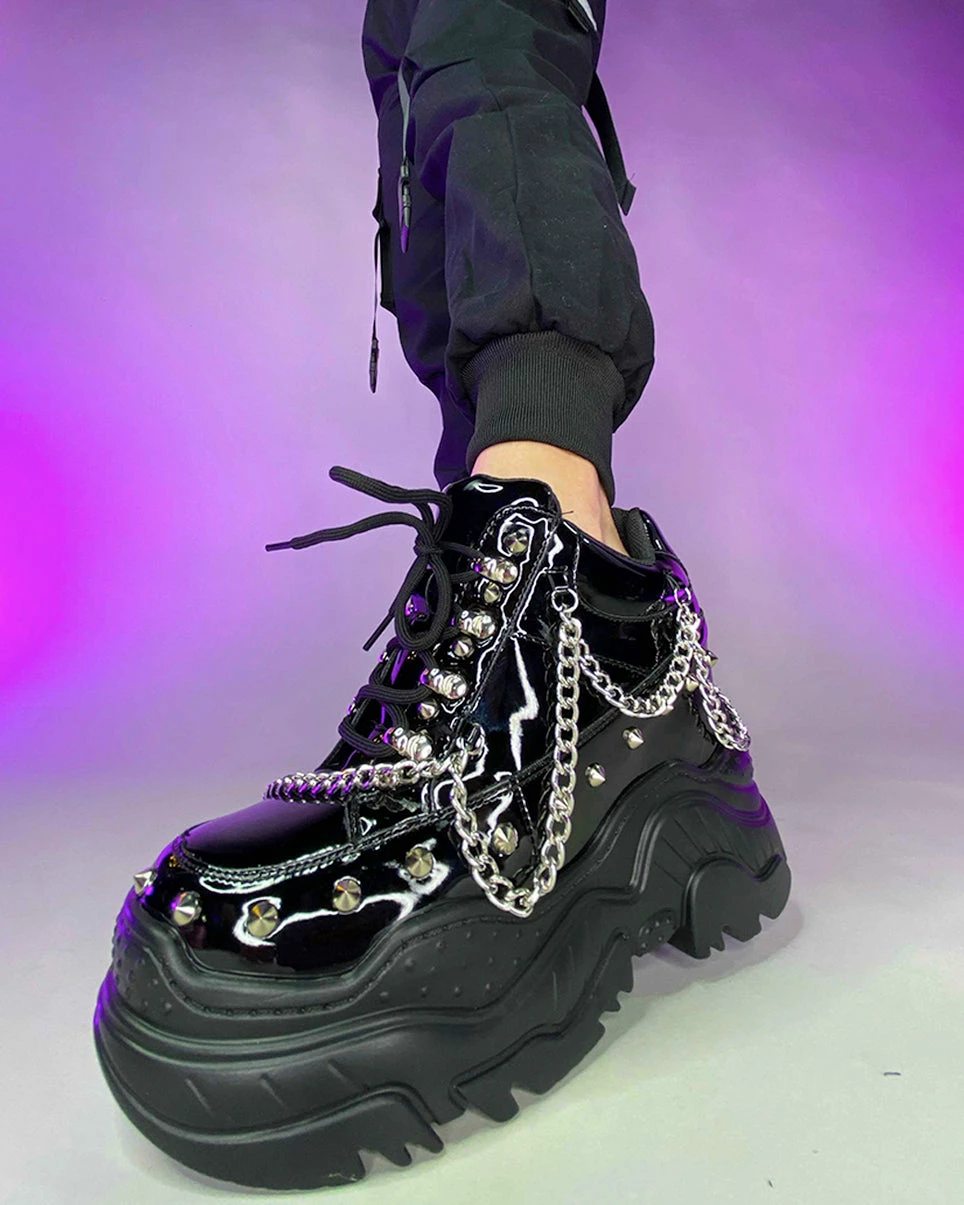 Anthony Wang Shiny Black Space Candy Chain Sneakers 4 Anthony Wang Shiny Black Space Candy Chain Sneakers - Image 2