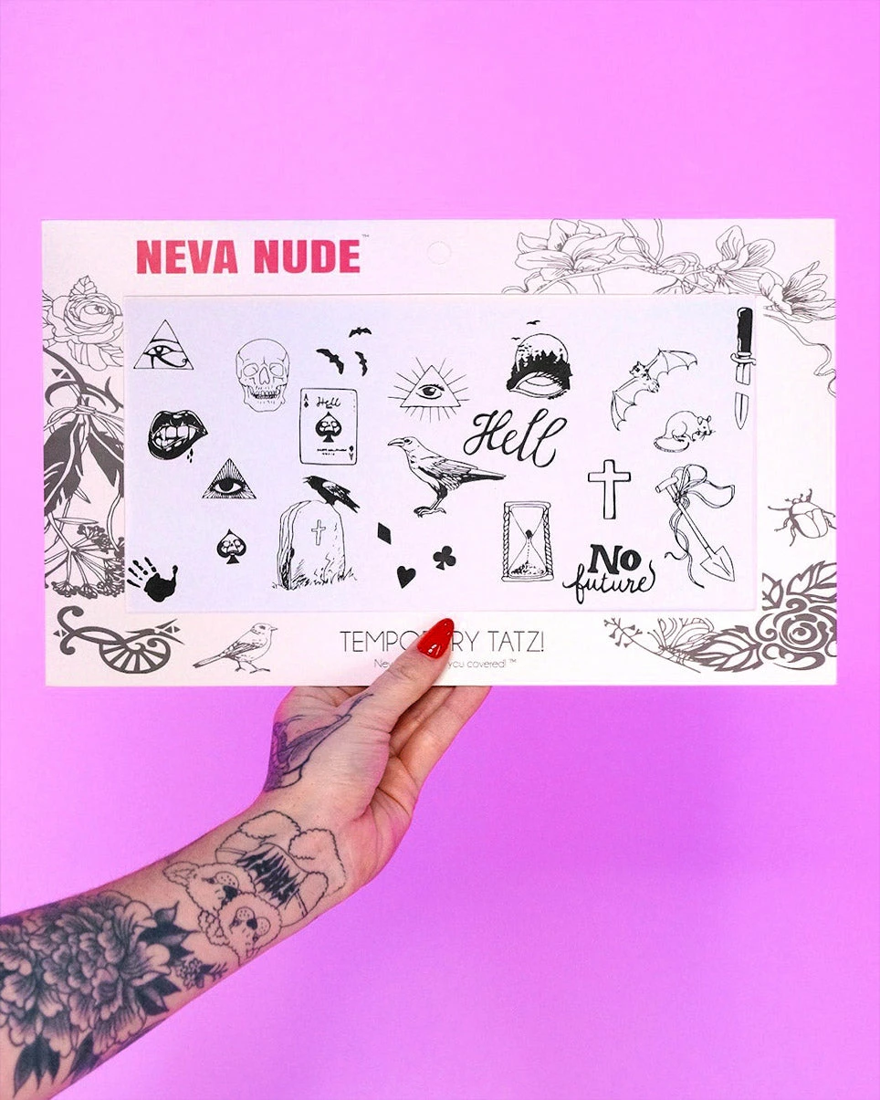 Neva Nude Grim Raver Giant Temporary Tattoo Pack 1 Neva Nude Grim Raver Giant Temporary Tattoo Pack