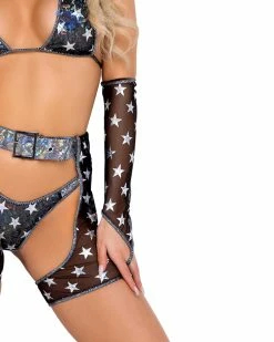 Roma Cosmic Stardust Gloves (Pair) -ravewonder shop 6080 6081 6083 6163 Blk