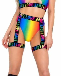 Roma Rainbow Love Garter Belt