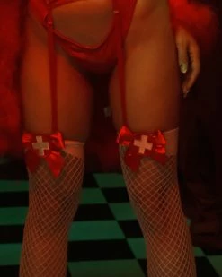 Leg Avenue Nurse Fishnet Thigh Highs