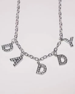 AE D-A-D-D-Y Rhinestone Necklace