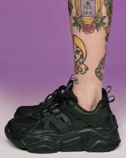 Berness Shoes Black Briella Chunky Sneakers