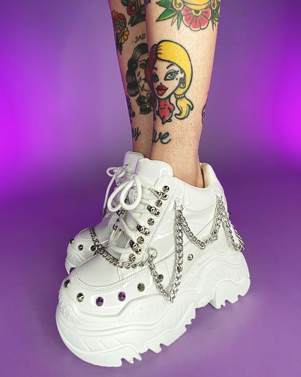 Anthony Wang Patent White Space Candy Chain Sneakers 3 Anthony Wang Patent White Space Candy Chain Sneakers