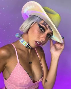 AE Gunslinger Iridescent Cowboy Hat 22 AE Gunslinger Iridescent Cowboy Hat -ravewonder shop 90