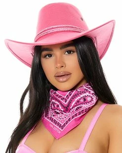 Forplay Old Town Road Cowboy Hat -ravewonder shop 990600 pink alt1 lg