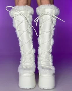Pleasers Demonia White Furry Winter Faux Fur Boots 14 Pleasers Demonia White Furry Winter Faux Fur Boots -ravewonder shop 9 bba591f1 4e87 4f79 970b 923c913cd426