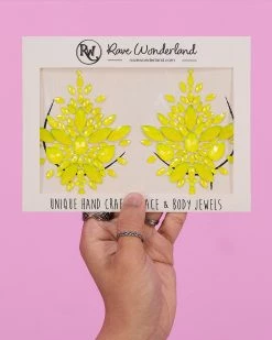 Uniflying Neon Yellow Black Light Jewel Pasties 7 Uniflying Neon Yellow Black Light Jewel Pasties -ravewonder shop 9 ecbdb1db 2b9a 4cdc b261 62dfab8eb8f8